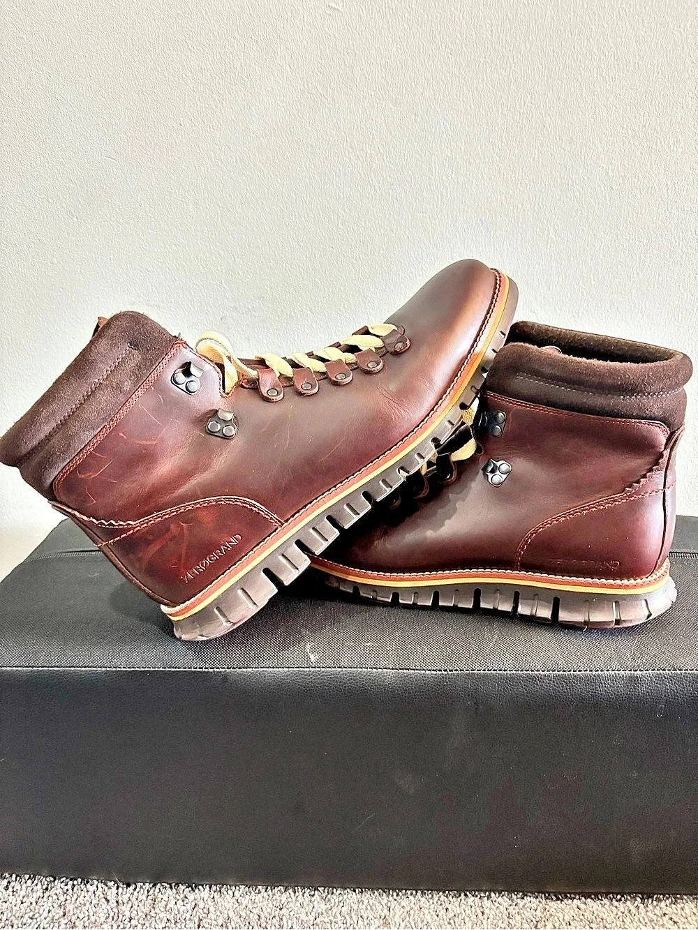 Cole Haan Zerogrand Leather Hiker Boot Brown US 10.5 Mint condition. Wore once